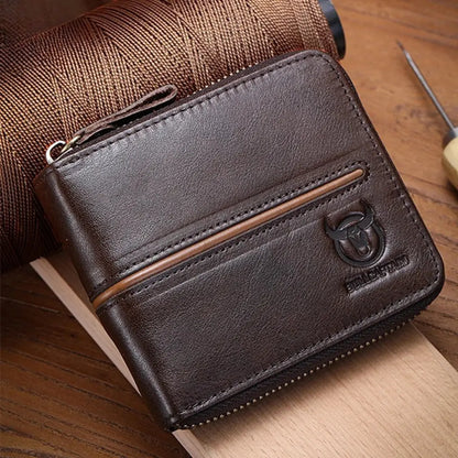 Carteira Masculina em Couro Legítimo RFID Schalatum Retro