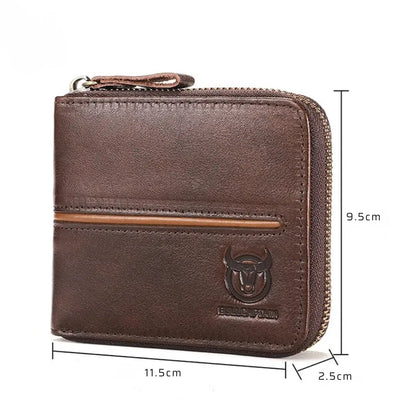 Carteira Masculina em Couro Legítimo RFID Schalatum Retro