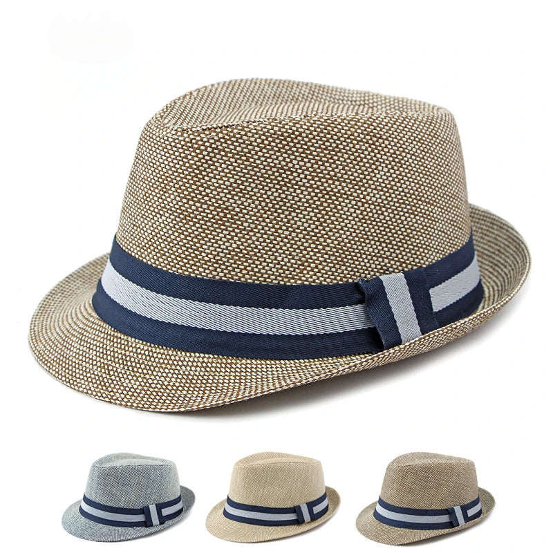 Chapéu Masculino Fedora Stripe