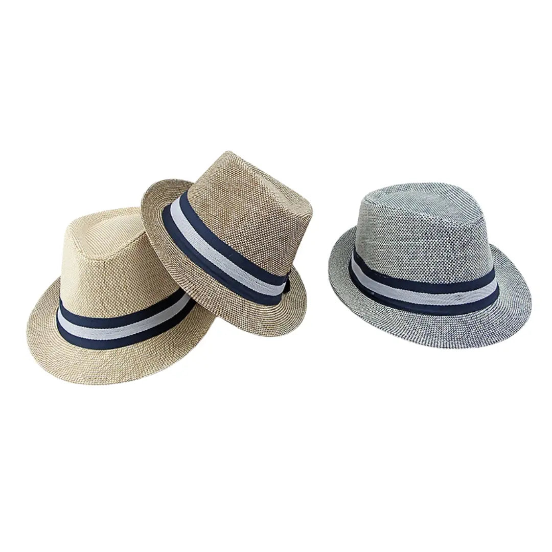 Chapéu Masculino Fedora Stripe