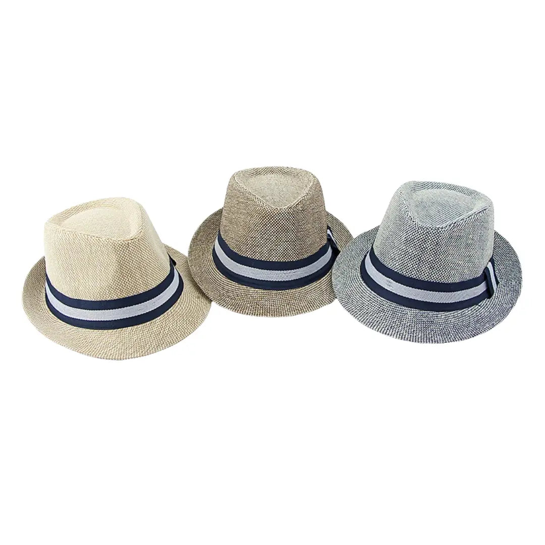 Chapéu Masculino Fedora Stripe