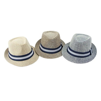 Chapéu Masculino Fedora Stripe