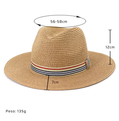 Chapéu Masculino Panama com Proteção UV Wide