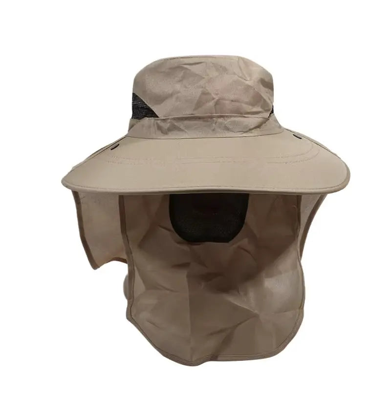 Chapéu Masculino com Máscara de Proteção Completa UV Shield