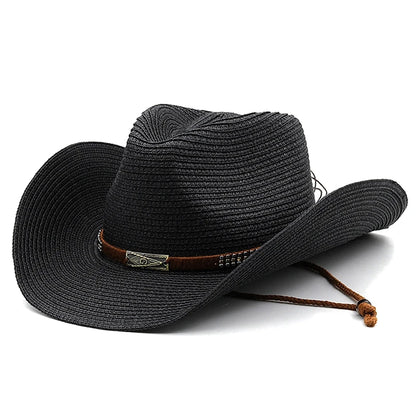 Chapéu Masculino de Palha Cowboy Fancy