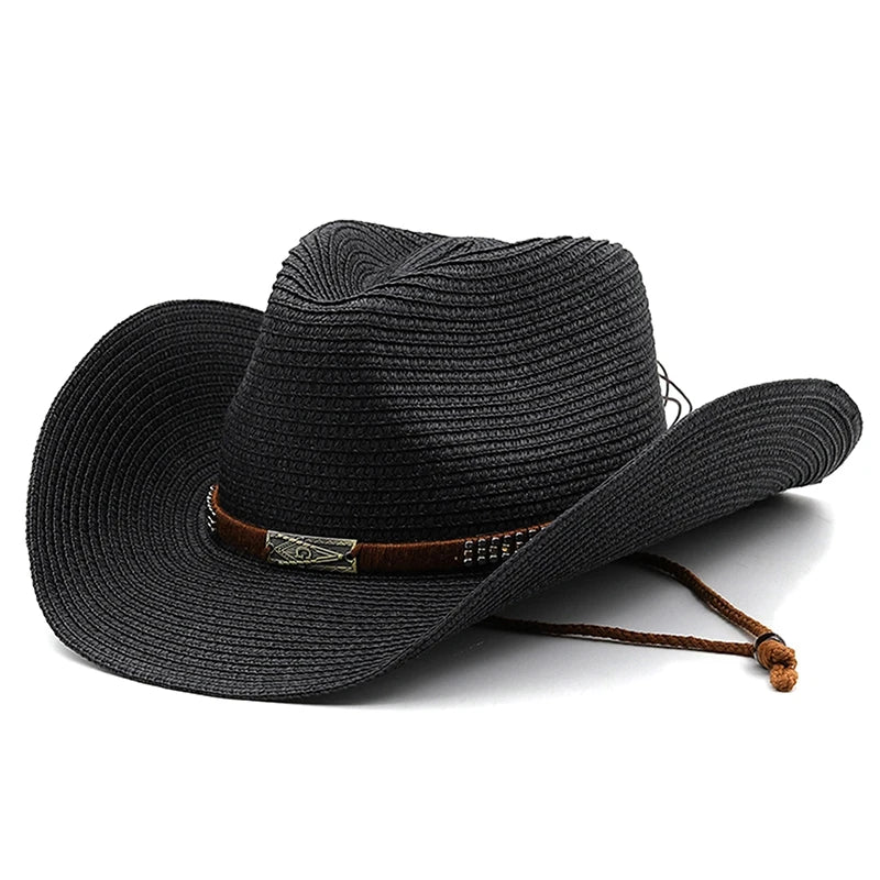 Chapéu Masculino de Palha Cowboy Fancy