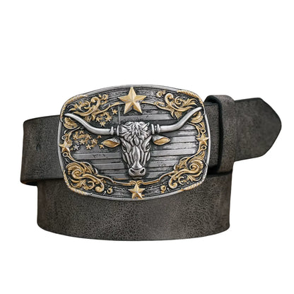 Cinto Masculino em Couro Ecologico Western
