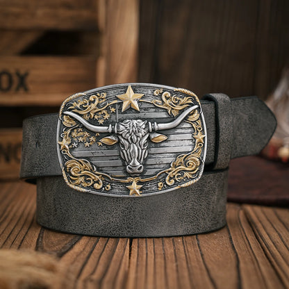 Cinto Masculino em Couro Ecologico Western