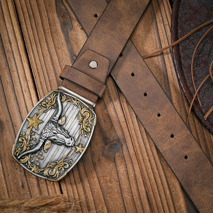 Cinto Masculino em Couro Ecologico Western