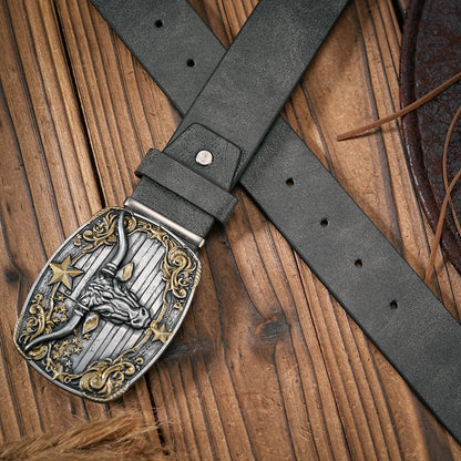Cinto Masculino em Couro Ecologico Western