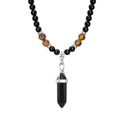 Colar Masculino Tibetano Lava Stone