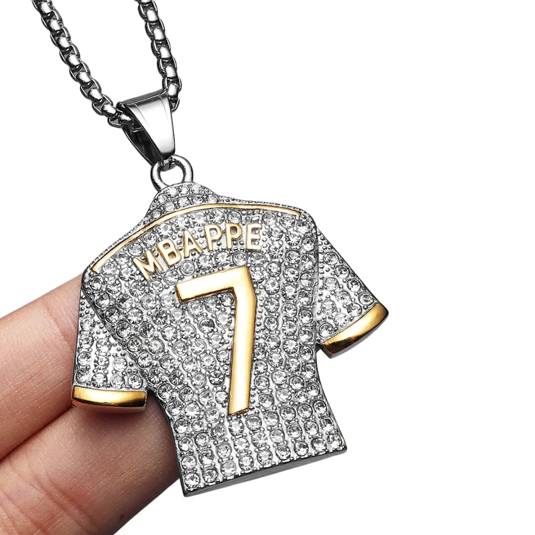 Colar Masculino com Pingente Camisa de Futebol AllStars