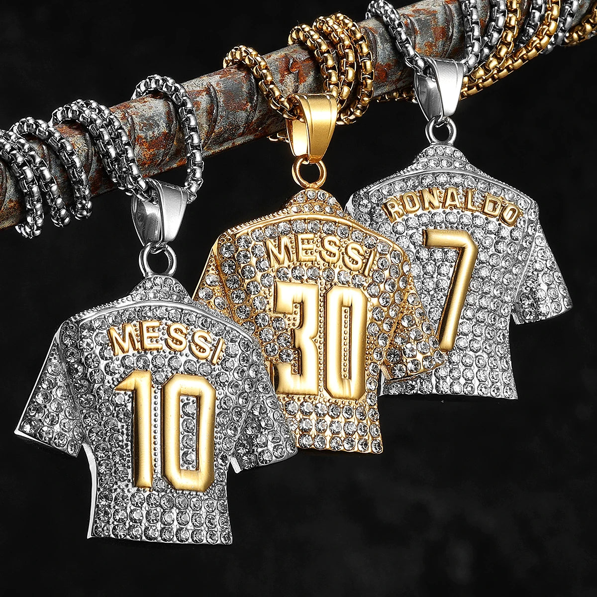 Colar Masculino com Pingente Camisa de Futebol AllStars