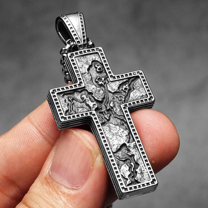 Colar Masculino com Pingente Skull Cross