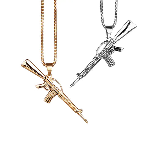Colar Masculino em Aço Inox AK47