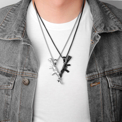 Colar Masculino em Aço Inox AK47