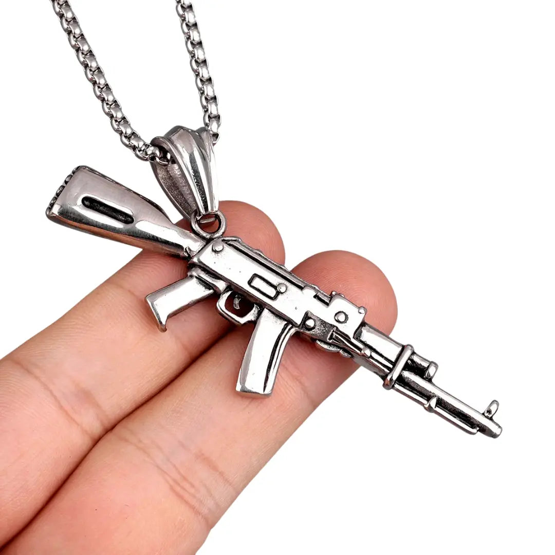 Colar Masculino em Aço Inox AK47