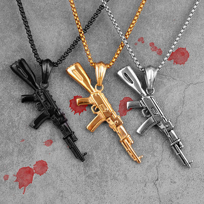 Colar Masculino em Aço Inox AK47