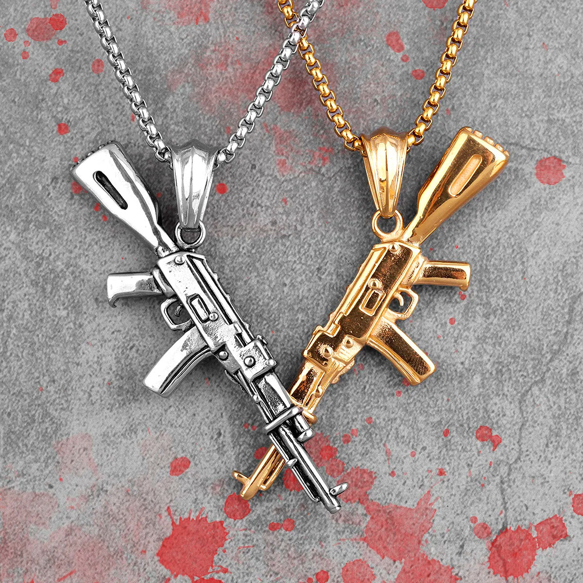 Colar Masculino em Aço Inox AK47