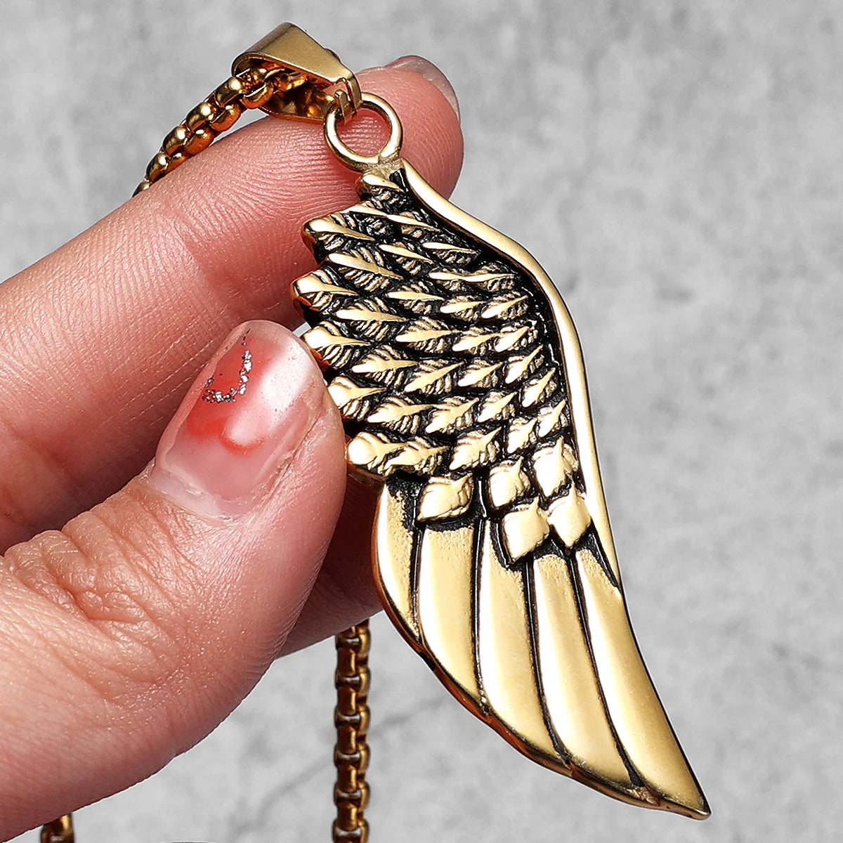 Colar Masculino em Aço Inox Angel Wings
