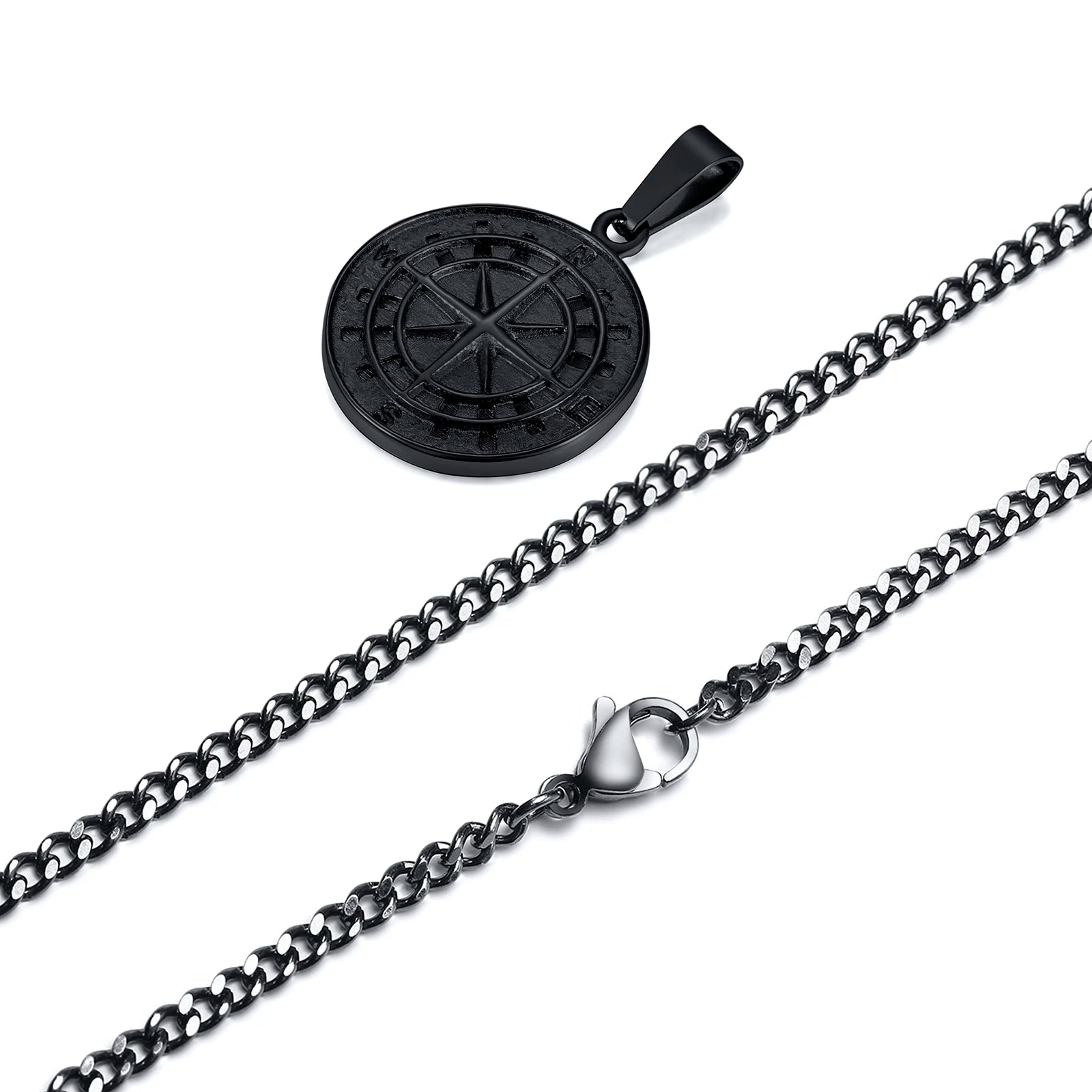 Colar Masculino em Aço Inox Compass