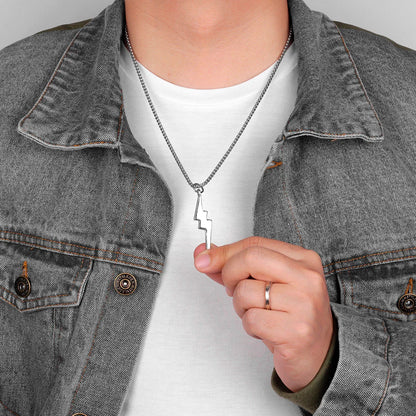 Colar Masculino em Aço Inox Lightning