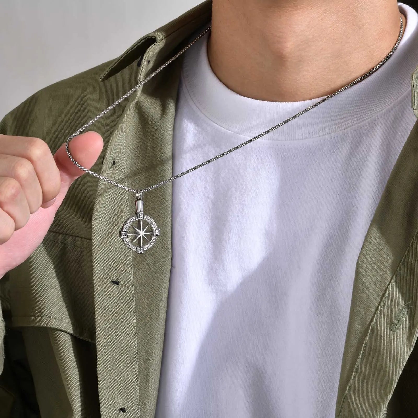 Colar Masculino em Aço Inox North
