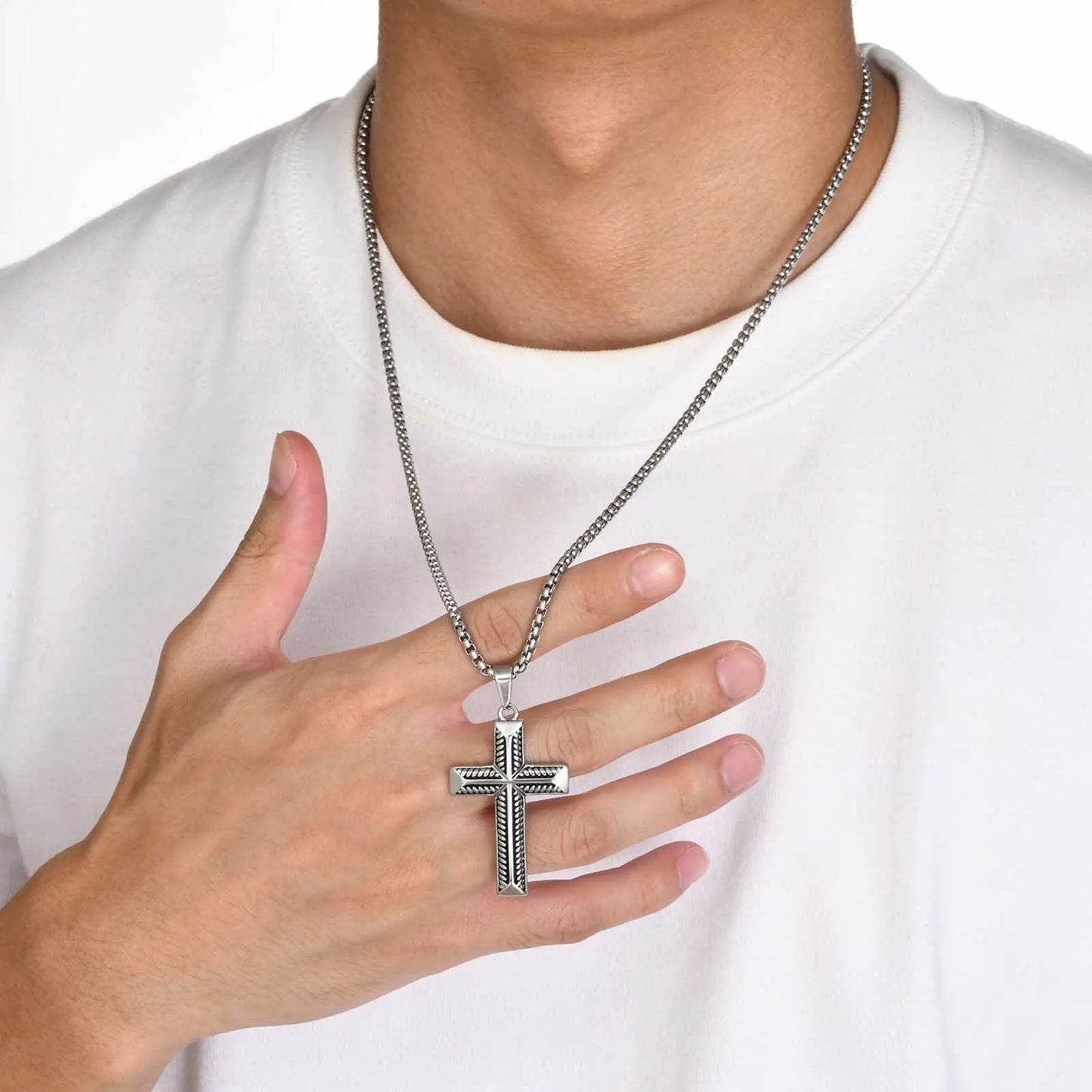 Colar Masculino em Aço Inox Prayer