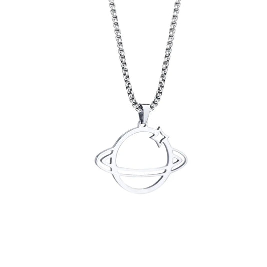 Colar Masculino em Aço Inox Saturn
