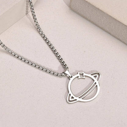 Colar Masculino em Aço Inox Saturn