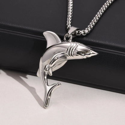 Colar Masculino em Aço Inox Shark