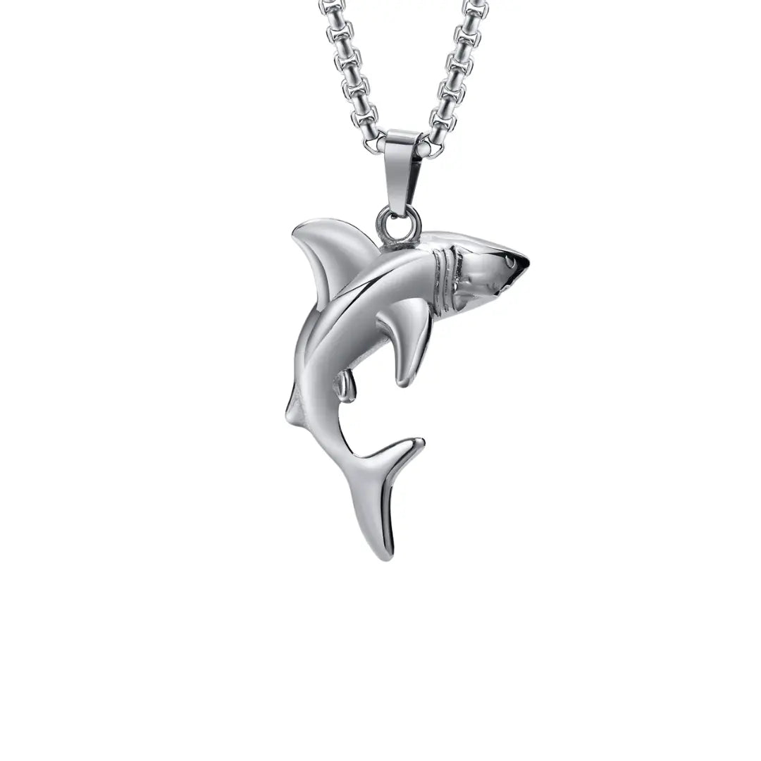 Colar Masculino em Aço Inox Shark
