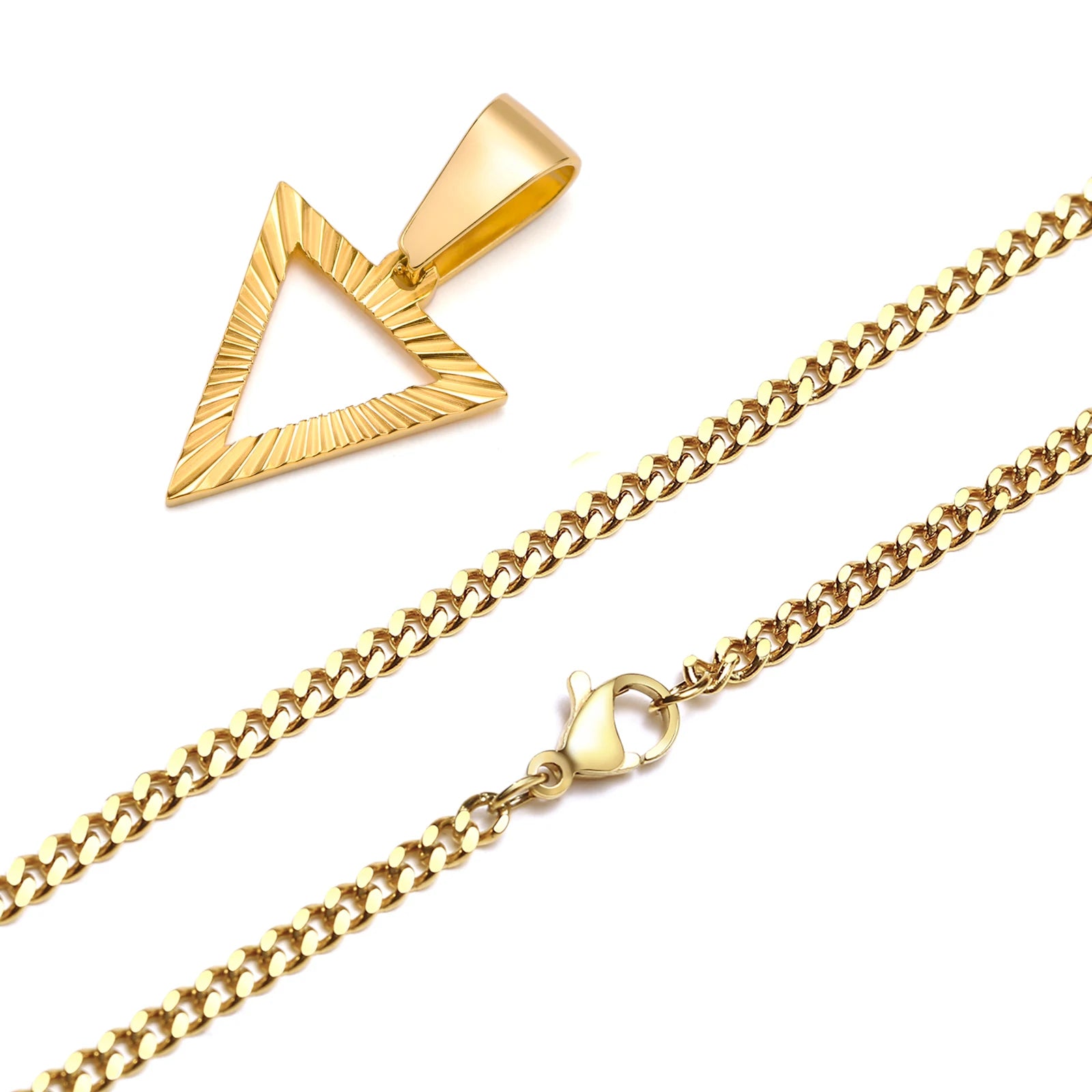 Colar Masculino em Aço Inox Triangle