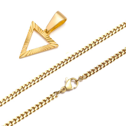 Colar Masculino em Aço Inox Triangle
