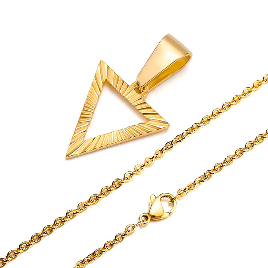 Colar Masculino em Aço Inox Triangle