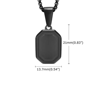 Colar Masculino em Aço Inox com Letra Inicial Geometric
