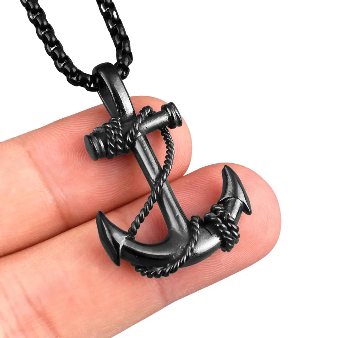 Colar Masculino em Aço Inox Âncora