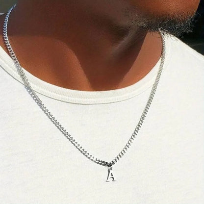 Corrente Masculina com Pingente Letra Inicial Eros