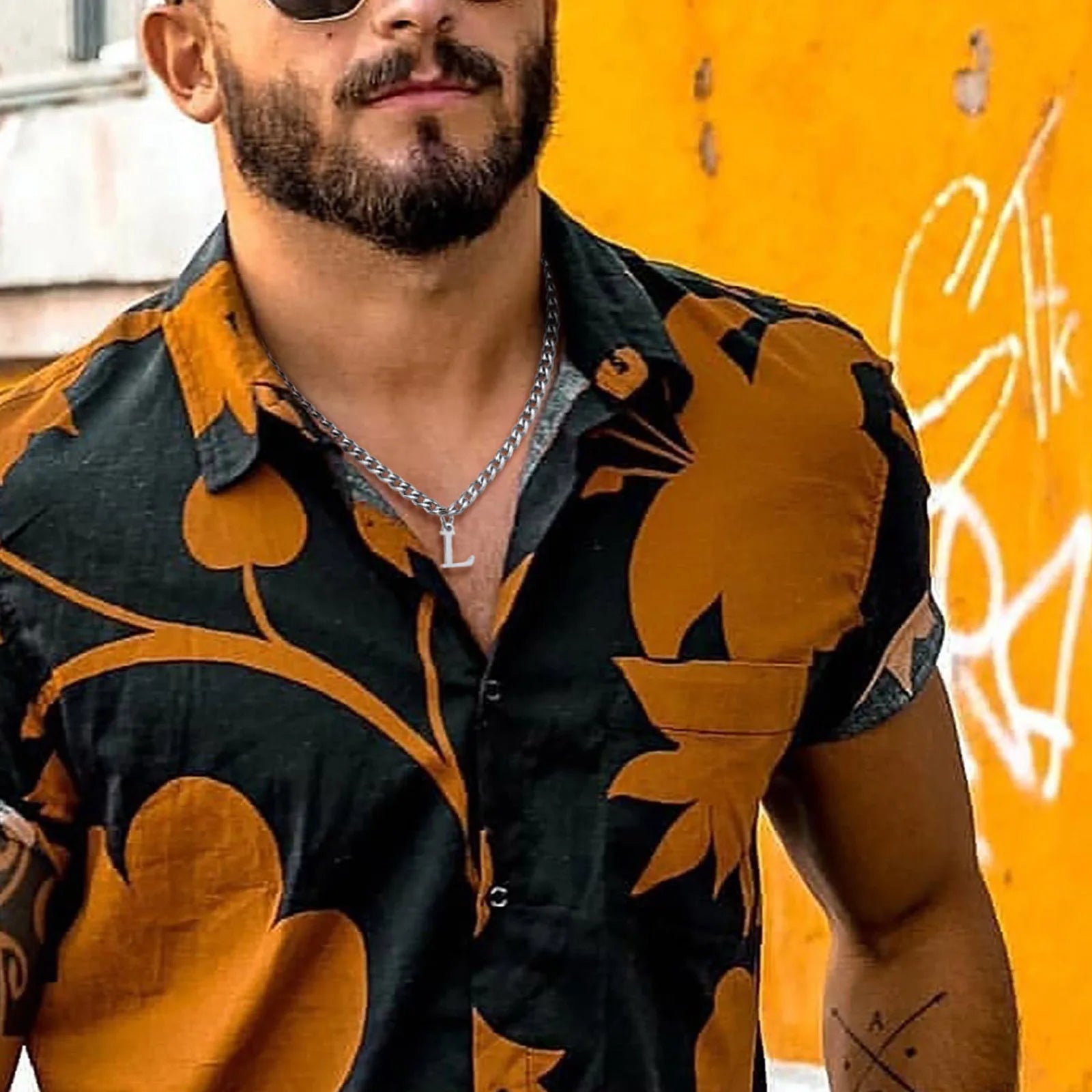 Corrente Masculina com Pingente Letra Inicial Eros