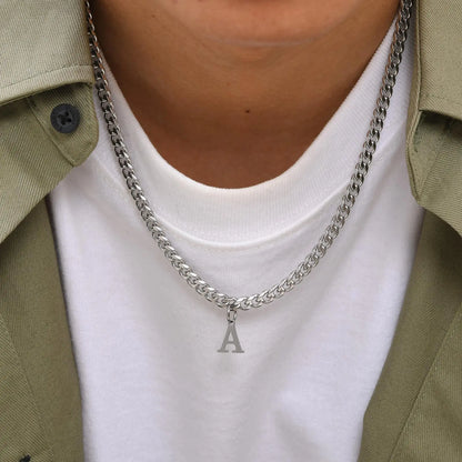 Corrente Masculina com Pingente Letra Inicial Eros