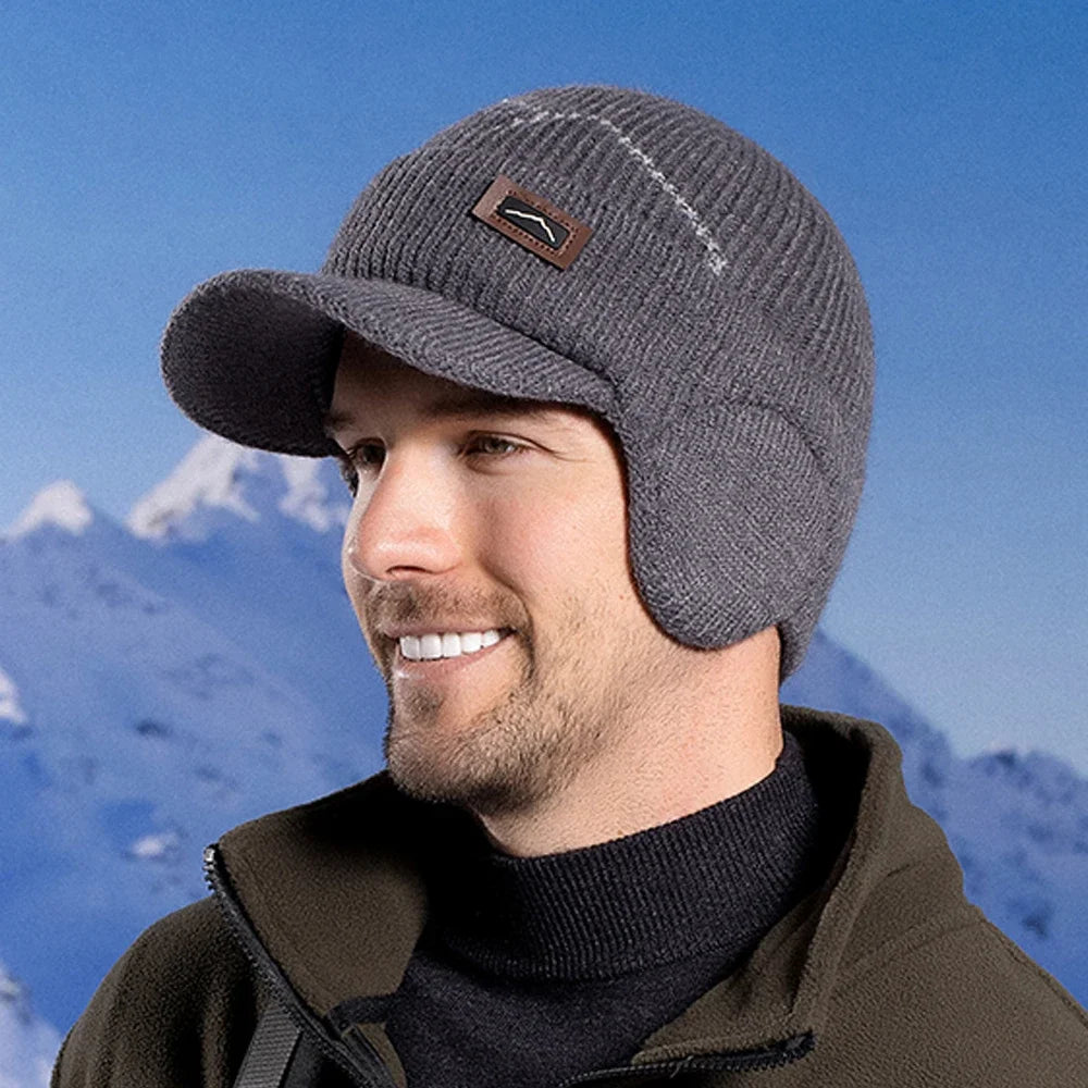 Gorro Masculino de Inverno com Protetor de Orelha Wool