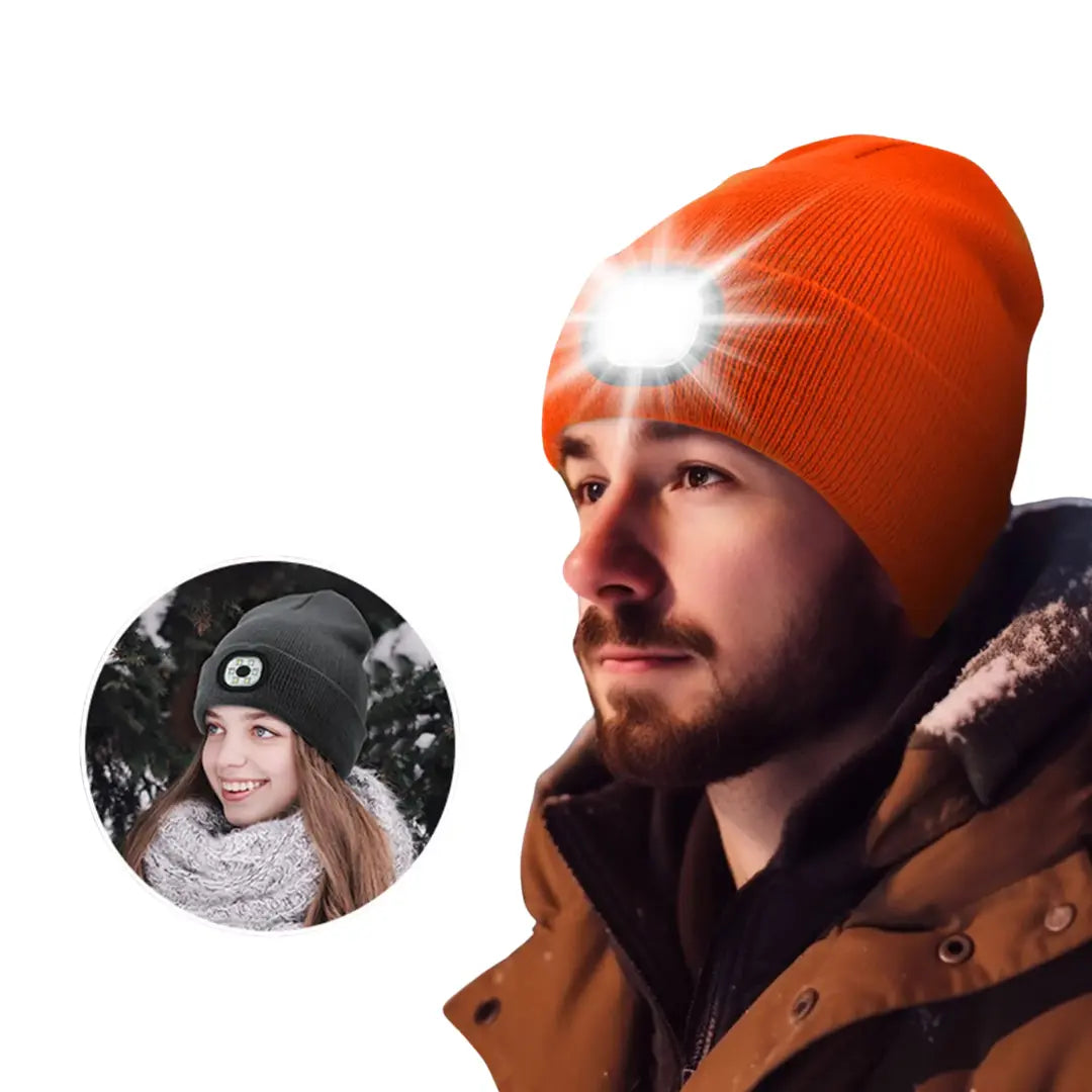 Gorro Quentinho com Lanterna Recarregável LumiRun