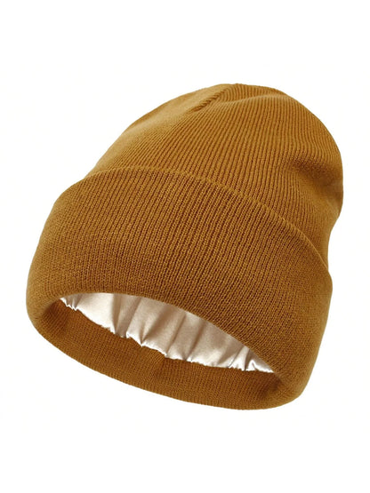 Gorro Unissex com Forro em Cetim Cuff