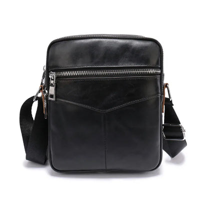 Bolsa Transversal Masculina de Couro Preta - Orion