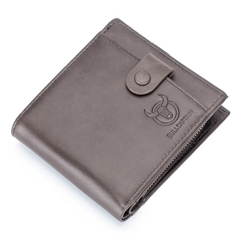 Carteira de Couro Masculina Cinza - Orion