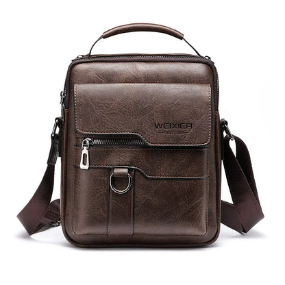 Bolsa Transversal Masculina de Couro Marrom - Orion