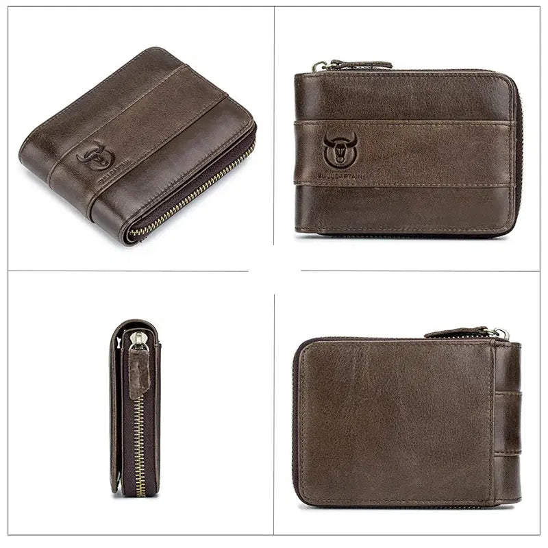 Carteira de Couro Masculina Marrom - Orion