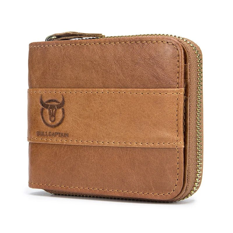 Carteira de Couro Masculina Marrom Claro - Orion