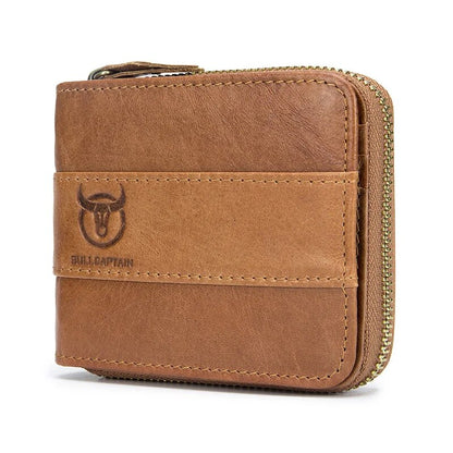 Carteira de Couro Masculina Marrom Claro - Orion