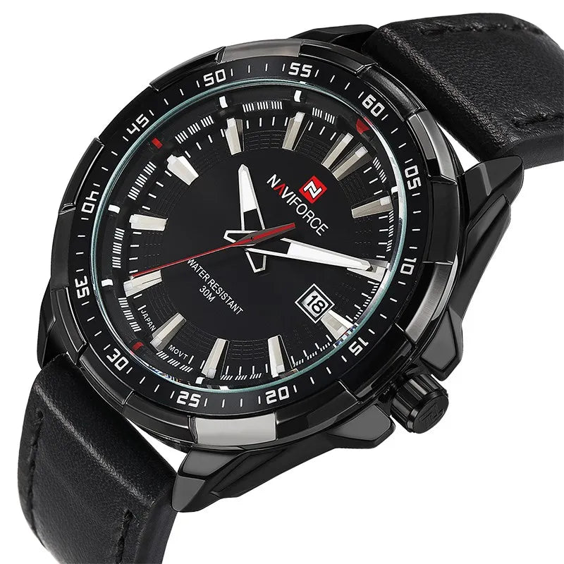 Relógio Masculino Esportivo Pulseira Couro Preto - Orion